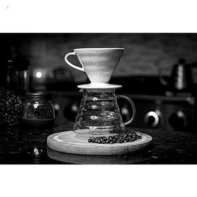 Elegant 600ml Clear Coffee Server with Cone Design - Perfect Personal Brewing