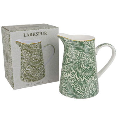 William Morris Porzellan Kanne Larkspur Design Geschenk verpackt