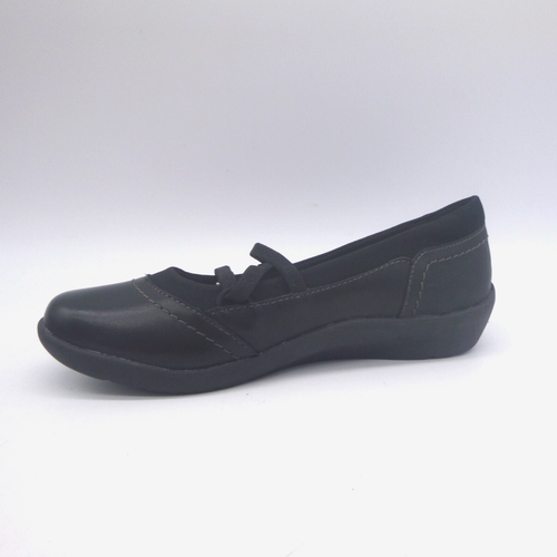 Earth Origins Black Leather Slip On Mary Jane Shoes Size 7 Narrow - Picture 4 of 6