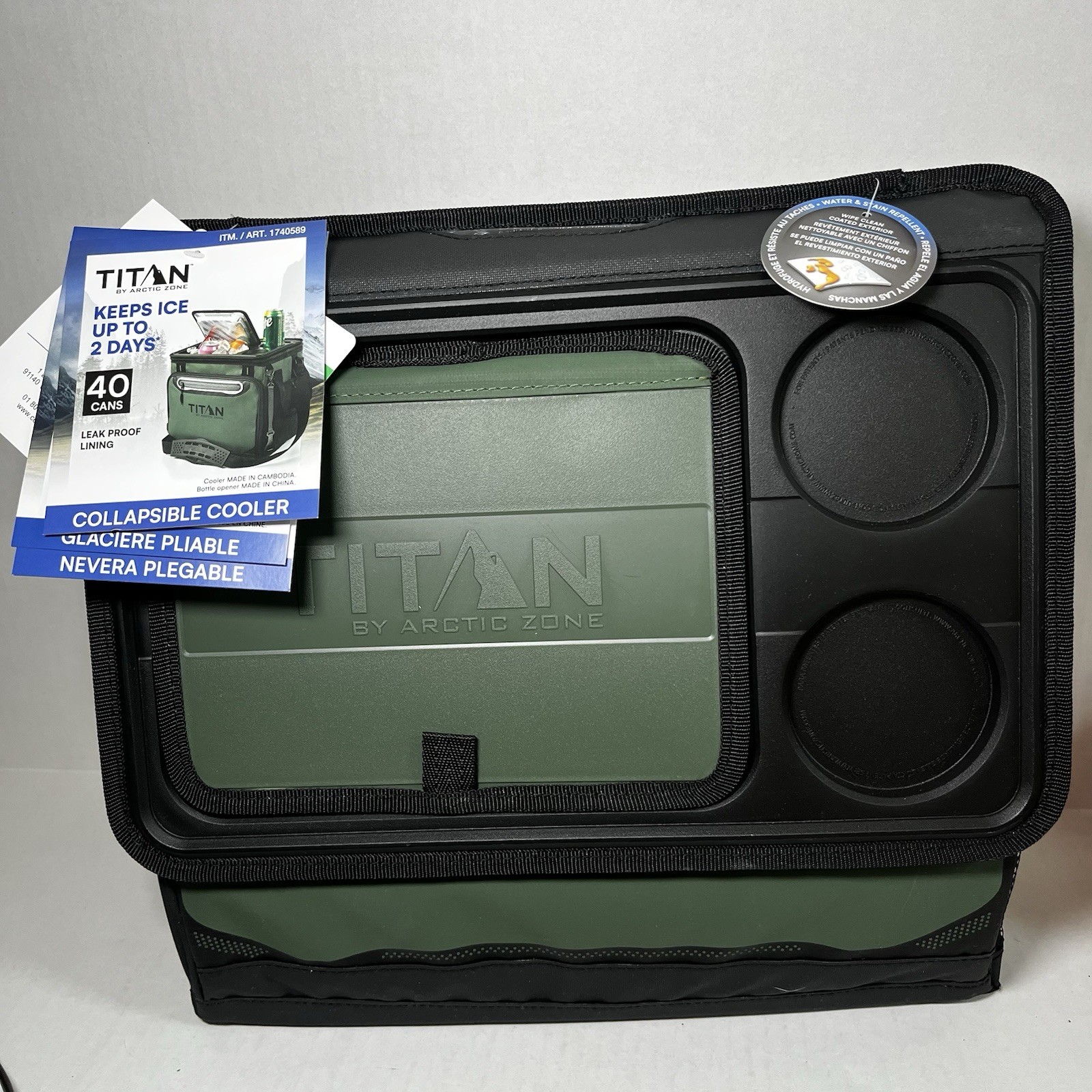 Titan Arctic Zone 40 Can Capacity Collapsible Cooler Green