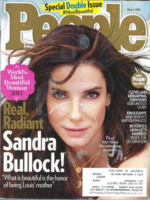 People Magazine (May 4 2015) - Sandra Bullock, Kim Kardashian, Russell Crowe