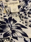 J.Crew Crewcuts Girls Top Hawaiian Tropical Navy White Cotton Gauze Size 4-5 — photo 2