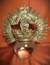 GRANDE CORONA IMPERIALE CON RAGGIERA - ARGENTO - 1700/sec. XVIII -Peso: 100 gr