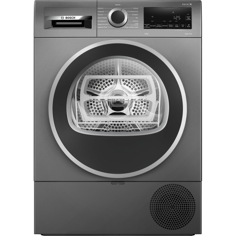 BOSCH WQG233DRIT ASCIUGATRICE A POMPA DI CALORE 8 KG AUTODRY CL. A+++ GRAY