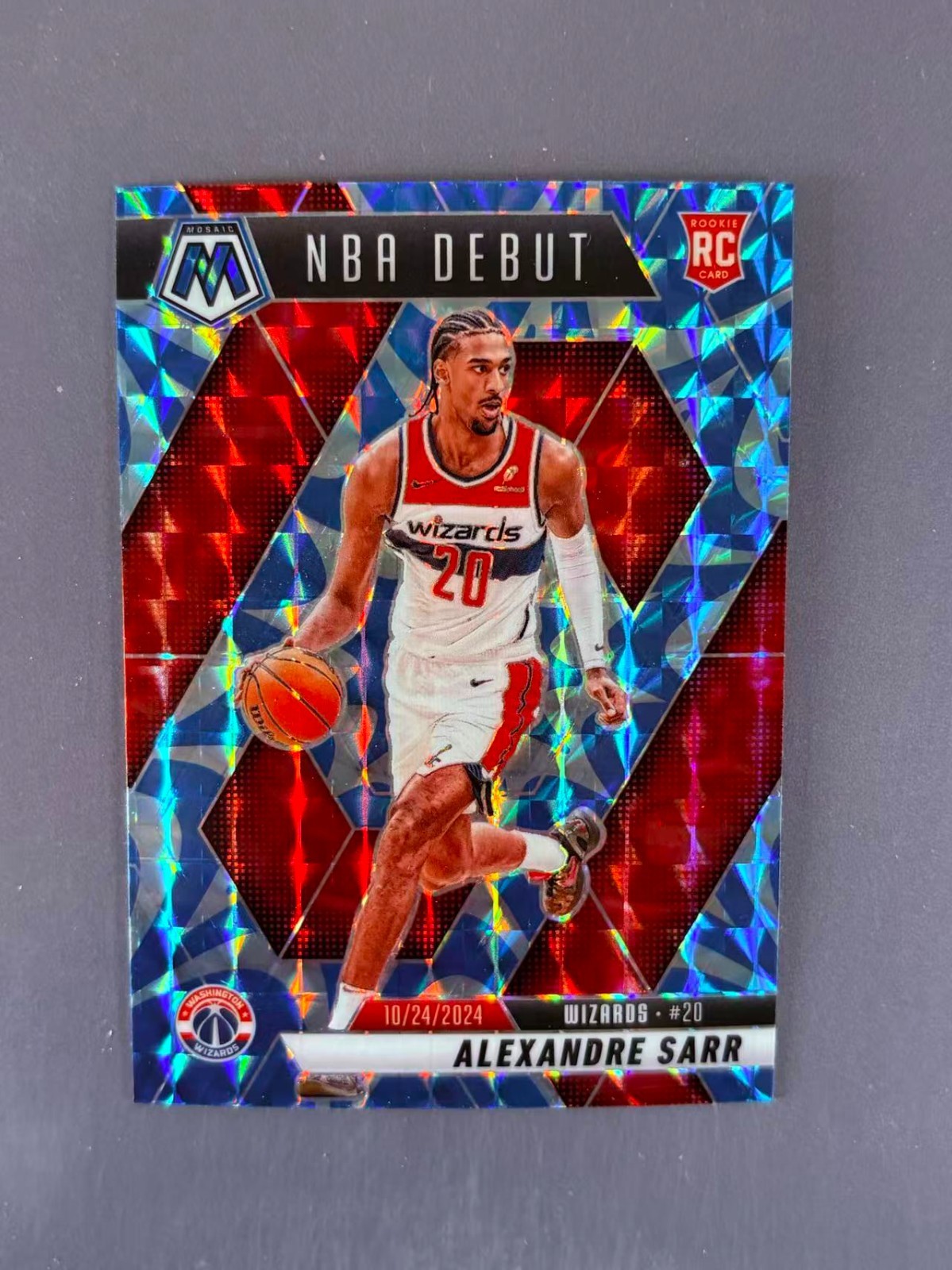 Alexandre Sarr 2024-25 Panini Mosaic Blue Reactive Prizm RC #254