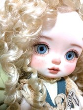 Custom Doll Blonde Curly Hair with Outfit 26cm Used