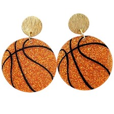 Acrylic Football Earrings Basketball Volleyball Baseball Dangle Drop Earring Spo