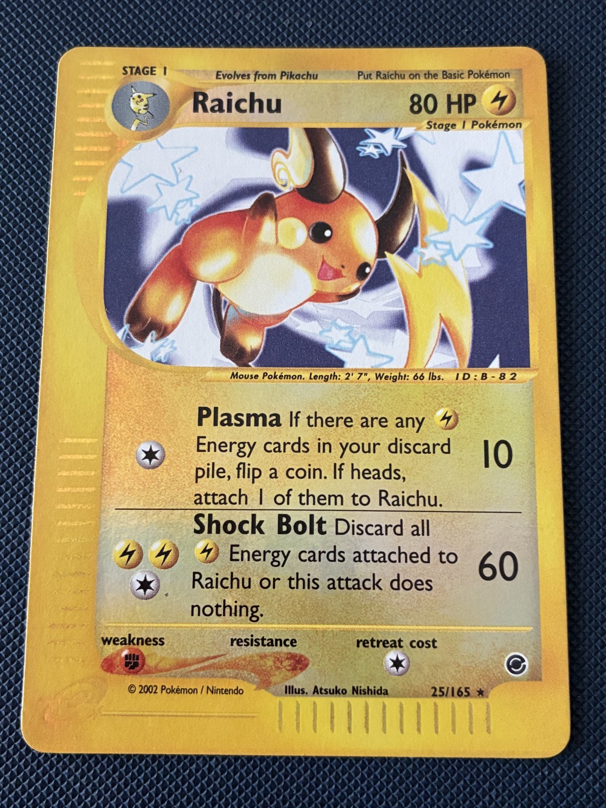 Raichu  25/165 Reverse Holo Expedition Base Set Pokemon Card