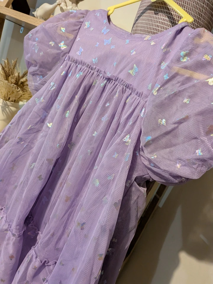 Девочек фиолетовый тюль фея платье бабочка дизайн размер 5 - Изображение 2 из 4