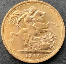 1968 Full Gold sovereign 22ct Solid Gold