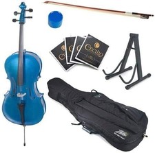 Cecilio Cello - Musical Instrument For Kids  Adults - Cellos Kit,Full Size Blue