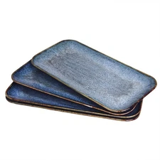 Ceramic Dinner Plates Dish Set,Set of 4, for Lunch snacks - Microwave, Oven &...