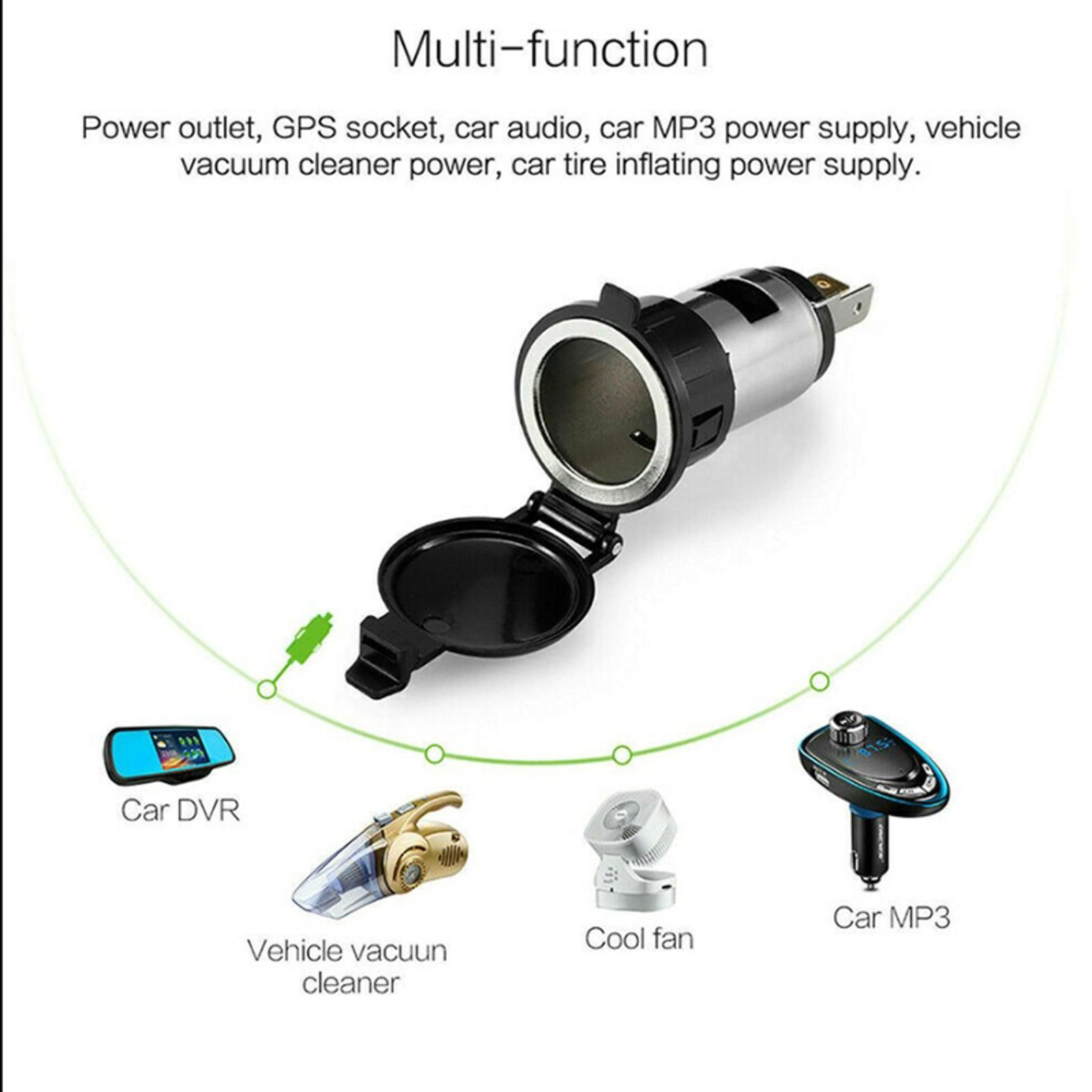 Car Cigarette Lighter Waterproof Socket Dual USB Charger Power Adapter Outlet