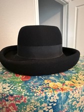 Street Smart Women s Black Wool Solid Bowler ...
