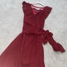 Ceremony By Joanna August Small Wrap Maxi Special Occasions Gown Dress Red