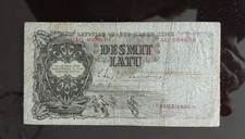 Latvia 10 Latu 1938 Pick 29b Fine AG