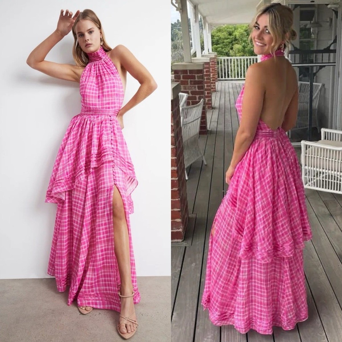 strapless open back dress Aje - Rosewood Ruched Maxi Dress (Size 10)  Goldie's