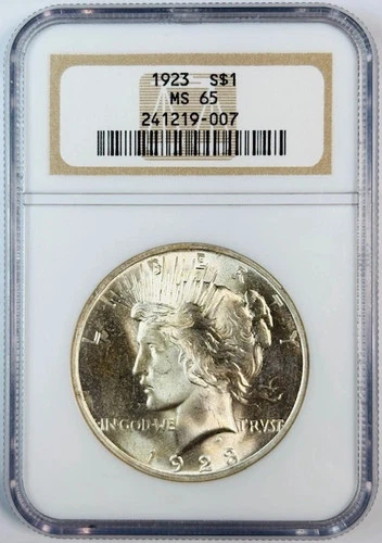 1923 Peace Dollar NGC MS-65