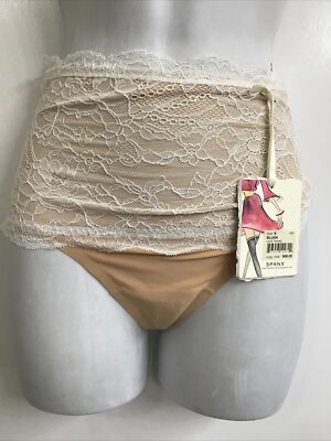spanx Blush Lace Thong I Waist  Nwt Size Small