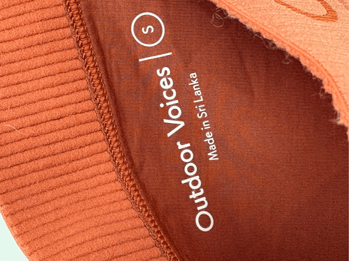 Leggings Outdoor Voices lisos para mujer pequeños color naranja tiro alto longitud 7/8 - Imagen 8 de 10