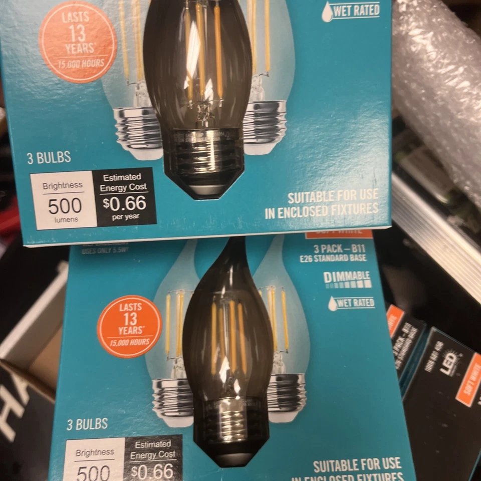 EcoSmart BA11 Dimmable Edison LED Light Bulb Soft White BA11C5DE26827Z(18lights) - Image 3 of 4