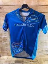 LOUIS GARNEAU BACKROADS CYCLING 1/2 ZIP JERSEY SHIRT BLUE MEN'S M 🚲MINT🚲