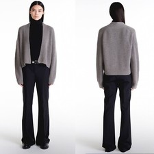 NEW NAKED CASHMERE WYNNE OPEN-FRONT CASHMERE CARDIGAN 100 CASHMERE SZ M GREY