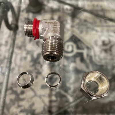 (10) - Superlok 1/2''-1/4'' Outside Diameter Elbow Fitting SS 316 ***SEE PHOTOS***