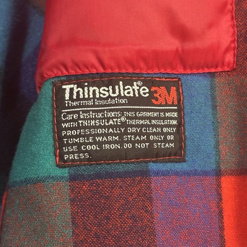 Vintage 1980 COUNTRY SOPHISTICATES Pendleton Women Medium Red Plaid Thermal Line - Picture 6 of 7