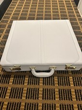 MASONIC OES  HOJ DOI ALL WHITE HARD BRIEF CASE, ORDER OF EASTERN STAR BREIFCASE