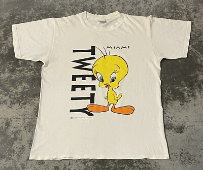 Men's Vintage Looney Tunes Tweety Bird Miami Short Sleeve T