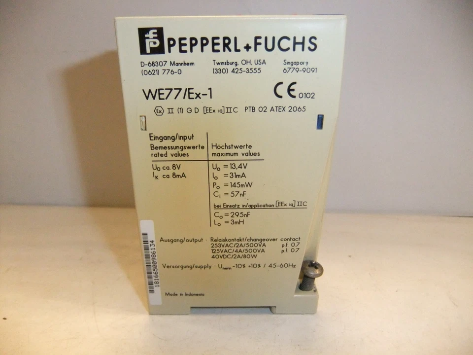Pepperl Amplifier WE77/EX-1 129199 - Image 2 of 3