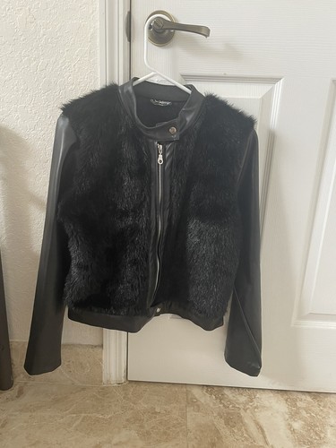 Amy Paris XS Faux Fur Ladies Jacket Black - Picture 4 of 12