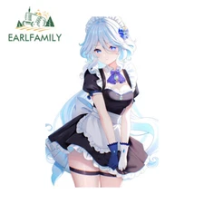EARLFAMILY 5.1" Furina Game Girl Car Stickers Humorous Rear Windshield JDM Decal