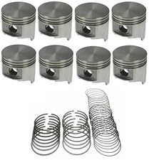 SEALED POWER Flat Top Pistons/8+MOLY Rings for Chrysler Dodge Plymouth 383 030