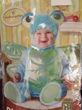 New 0-6 months Dinky Dragonfly Costume Blue Big Eyes Hat Jumpsuit Wings Booties
