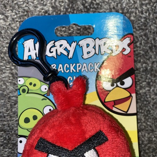 Angry Birds Red Bird Plush Backpack Clip /Key Chain Commonwealth 2010 With Tag - Picture 5 of 9
