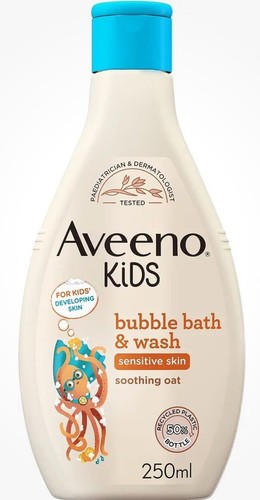 3 X Aveeno Baby Kids Bubble Bath & Wash 250ml | Enriched with Soothing Oat... - Picture 2 of 3