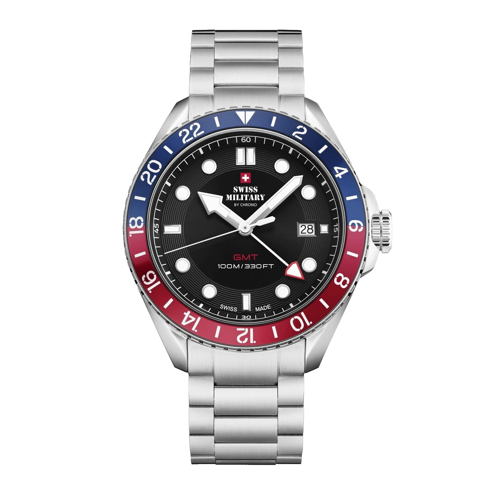 Caja de acero inoxidable Swiss Military Relojes de pulsera