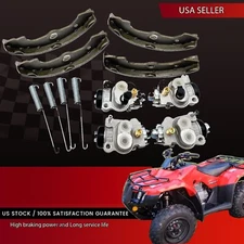4x Front Brake Wheel Cylinders With Shoes for Honda Foreman Rubicon 500 TRX500FA