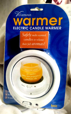 Velamour Electric Candle Warmer No Flame No Smoke Enhance Jar Candle Aromas NIP
