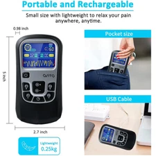 Electric Pulse Massager TENS Unit Muscle Stimulator Machine Back Arm Pain Relief