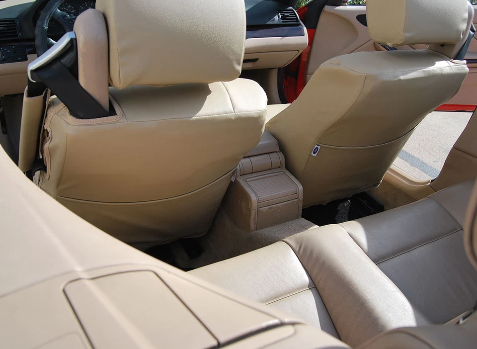 FUNDAS DE ASIENTO PARA BMW 325CI 330CI CONVERTIBLE 2000~2014 IGGEE S. CUERO AJUSTE PERSONALIZADO Foto 3 de 4