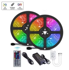 LED Strip Lights Remote Control Bedroom Waterproof for Indoor Outdoor