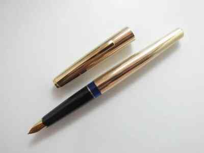 Pelikan P60 Gold Plated Fountain Pen 18K F Nib Vintage 1960s