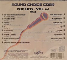 SC8422     POP HITS  NEW IN PLASTIC SOUND CHOICE KARAOKE CDG LOT WA