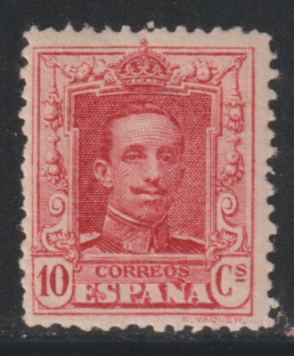 EDIFIL 312 SPANIEN 10 C KARMIN VOLLGUMMI MNH ** REF 7394