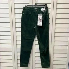 Rewash High Rise Comfort Stretch Corduroy Mom Jeans Women’s Size 25 Green NWT