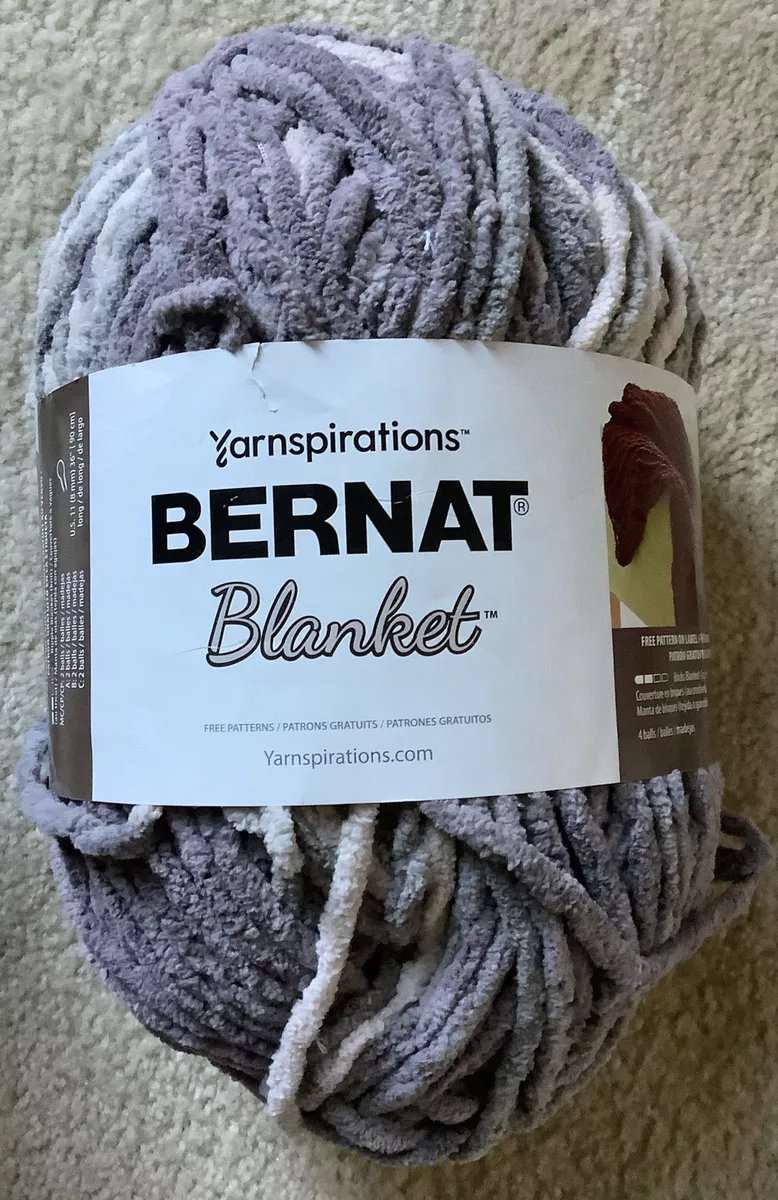 Bernat Blanket Yarn One Skein Color Silver Steel New