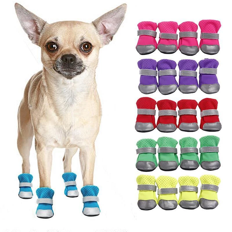 Non-Slip Dog Boots Breathable Shoes for Dogs With Reflective Paw Protector  Shoes